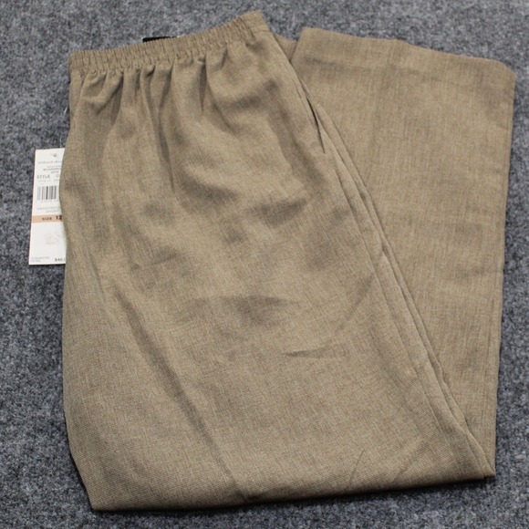 NWT Alfred Dunner Boardroom Classic Fit Comfort Waist Pull On Pants Size 12 - Picture 1 of 12